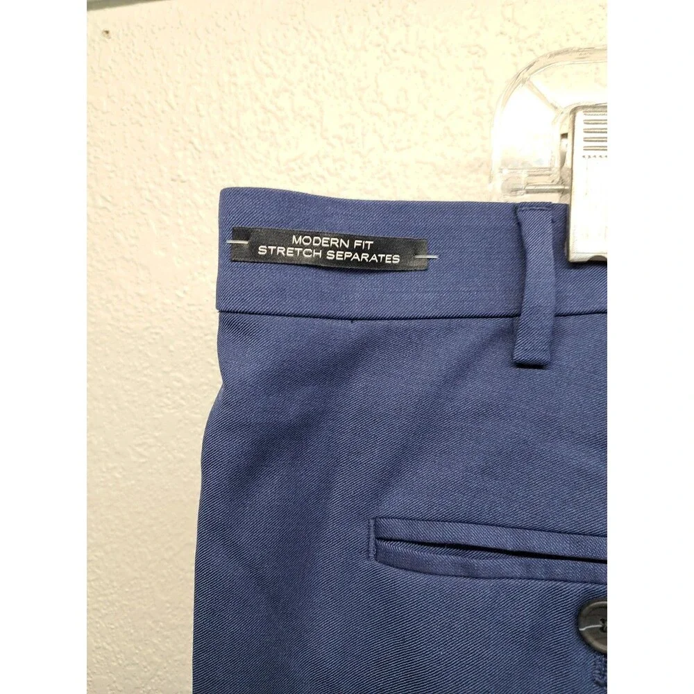Awearness Kenneth Cole Men's Blue CHILLFLEX Slim Fit Suit Pants - 44x33 New - Picture 3 of 6